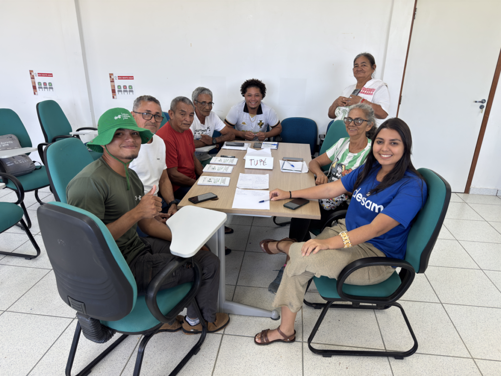 Comunitários da RDS Tupé Conquista, no curso de mudas da Amazônia