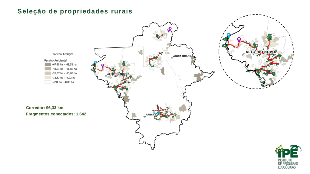 desenho final do traçado do corredor ecológico