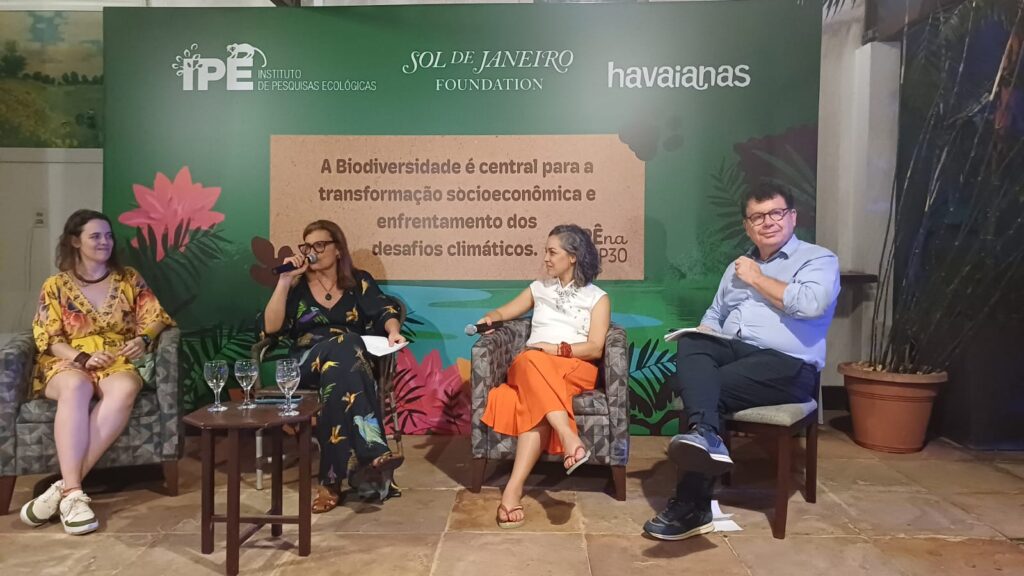 Sessão Como impulsionar projetos de conservação da biodiversidade e do clima via parcerias intersetoriais beneficiando causa e negócios